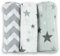 FENSILO Spucktücher Baby für Jungen und Mädchen - Mulltücher - Mullwindeln - 3er Pack 70x80 cm - Stoffwindeln, Made IN EU, schadstoffgeprüft -Baby Mullwindeln