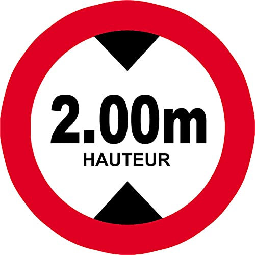 hauteur de passage maximum 2.00m - 15cm - Autocollant(sticker)