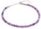 BERGERLIN Amethyst Fußkette lila - facettiertes, lila Fußkettchen - Silber - XS-S
