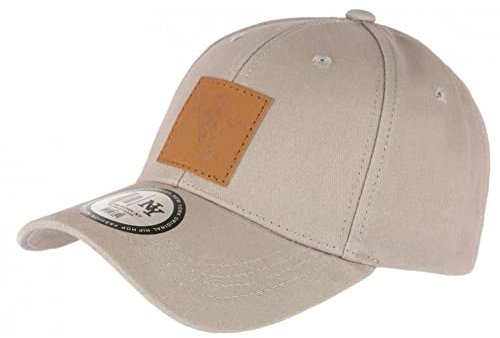 Hip Hop Honour NY graue Mütze, Leder, NY Braun, Klasse Baseball Major – Größe: Einheitsgröße – Farbe: Grau – Herren, grau, Einheitsgröße