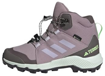 Adidas Uni Kinder Terrex Mid GTX Sneaker, Fig Silver Dawn Green Spark, 4.5 UK Child