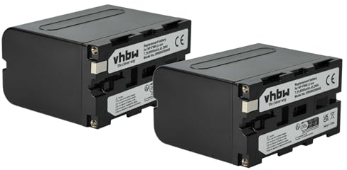 vhbw 2X Akku kompatibel mit Panasonic NV-DX110 | VME-430E, NV-DX1E, NV-DX110EG, NV-DX100EG Videokamera Camcorder (6000 mAh, 7,2 V, Li-Ion)