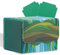tombert 150+ - Caja de mazo premium para MTG PTCG, gran capacidad con 2 divisores, se adapta a más de 100 cartas con funda TCG juegos de cartas coleccionables (horizontal-verde)