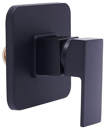 TRIEBAN Wasserhahn Wandmontage, Unterputz Armatur Duscharmatur Mischbatterie Unterputz Dusche Bad Badarmatur Wasserhahn Wandmontage 1/2 (Schwarz)