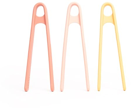 Inspire My Play 3 x Coral Kids Tweezers for Fine Motor Skills - Toy Tongs for Children - Pincer grip Toys - Sensory Toys and Accessories for Messy Play