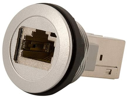 HARTING RJ45 Serviceschnittstelle für Patchkabel twin gerade, 8-polig, Koppler Buchse/Buchse Kategorie Cat. 6 / Klasse E bis 250 MHz - 1 Stück