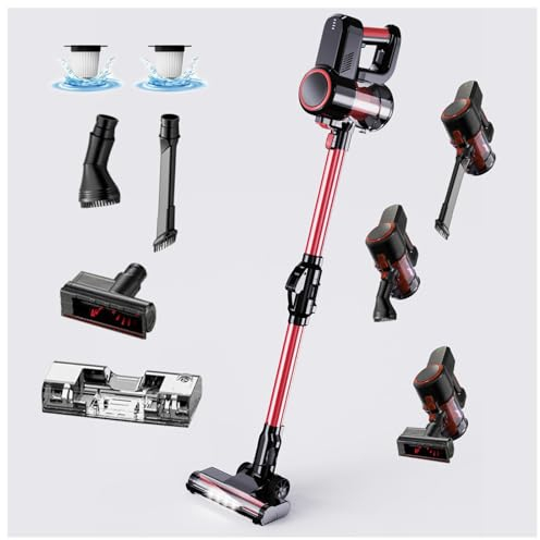 Aspirateur Balai Laveur sans Fil 5 en 1 Compact - Puissant 16000Pa, Aspirateur Laveur Vapeur pour Voiture, Maison, Bureaux, Poils d'animaux