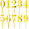 10 Stück Zahlen Tortendeko 0-9 Geburtstag Cake Topper Happy Birthday Personalisiert Kuchen Topper Gold Tortenaufsatz für Party Hochzeit Jubiläum Geburtstagsfeiern Muttertag alle ähnlichen Feiern