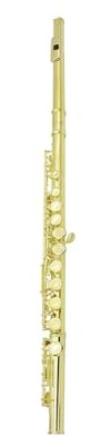 Flauto 16 fori aggiungono lo strumento flauto d'oro con chiave E con accessori per custodia in pelle