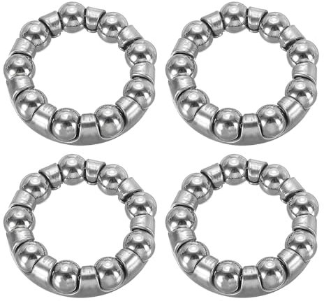 PATIKIL Cuscinetto a Sfera per Pedivella Bici 1/4 x 9 Sfere, 4pz Cuscinetti Bicicletta in Acciaio Inossidabile Ricambi Accessori per Movimento Centrale Bici Montagna Strada, Argento