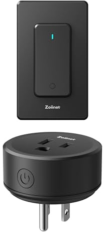 Zoiinet Remote Control Outlet Plug Switch, Buckle Design & Removable Wireless Light Switch, 300 ft, 1500W On Off Power Switch for Household Appliances, No Wiring No WiFi, Programmable, Black