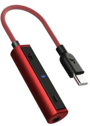 HiByDigital D1 USB C DAC 32bit/384KHz USB C to 3.5mm Audio Adapter Dongle HiFi Headphone Amplifier for Android/iOS/Windows/Mac