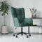 Myheimly Relaxsessel mit Rollen Höhenverstellbar Drehbar Fernsehsessel Polstersessel Polsterstuhl Relaxstuhl Sessel Ohrensessel Wohnzimmer Samt Relaxsessel Dunkelgrün