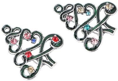 WRITWAA 2pcs Christmas Brooch Jewelry Alloy Breastpin Festive Corsage Ornament Winter Decorations