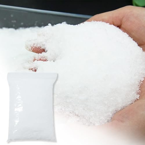 NINESPRING Kunstschnee Dekoschnee Sofortiger Schnee zum Streuen Weich - Fluffiger Deco Schnee - Feiner Pulverschnee für Weihnachten Weihnachtsdeko Deko Dekoration an Weihnachten 200g