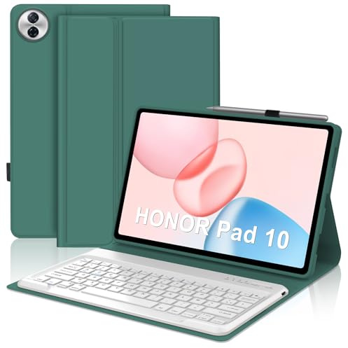 FOGARI Teclado para Honor Pad 10 12.1 Pulgadas 2025 | Funda Honor Pad 10 con Español Ñ Teclado Bluetooth Magnético Desmontable para Tablet Honor Pad 10 12.1, Verde Oscuro