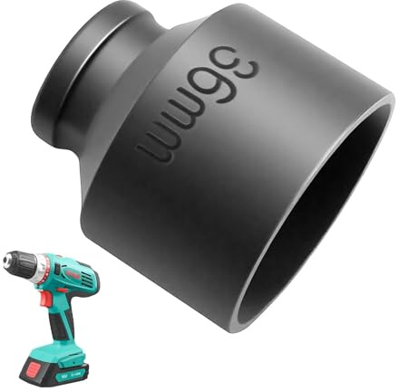 36mm Deep Impact Socket, 1/2 Inch Drive | 6-point CR-MO axle nut socket with black phosphate finish for impact wrench, ratchet or breaker bar.