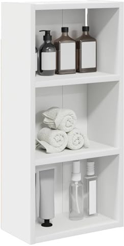 vidaXL Badezimmer-Wandschrank Weiß 30 x 16 x 62,5 cm Holzwerkstoff