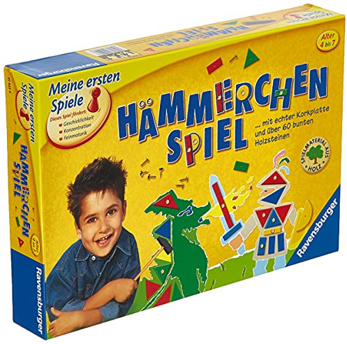 Ravensburger 21422 - Hämmerchen Spiel - Beschäftigung für Kinder, Nagelspiel für 1-4 Spieler, Geschicklichkeitsspiel ab 4 Jahren geeignet