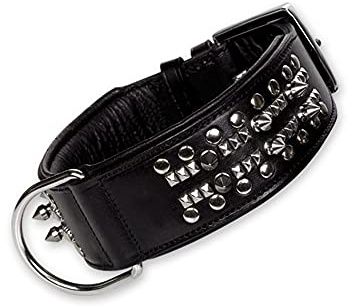 Nobby Leder Halsband Delgado, schwarz 55 cm (48-53 cm), 50 mm, 1 Stück