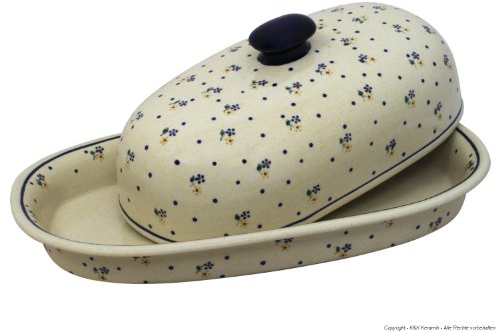 Boleslawiec Pottery Bread Bin, Original Bunzlauer Keramik, Decor 111