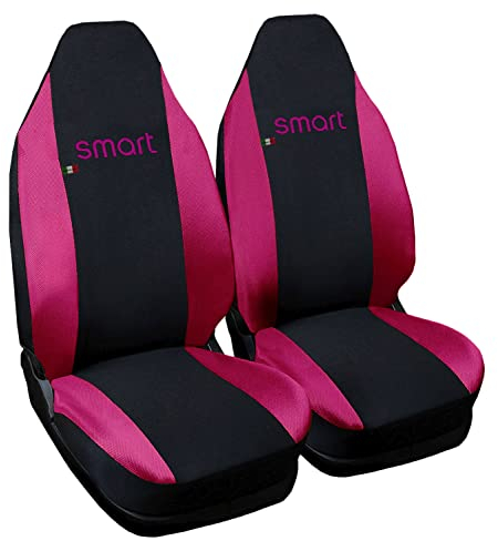 Smart zweifarbige Sitzbezüge - Weibliche Linie - schwarz fuchsienfarbe