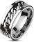 Paula & Fritz® Ring Herren Silber Spinner-Kette Chirurgenstahl 316 L Größe 72 (22,9) Silber 8-mm breit Partnerring Verlobungsring Herrenring Bandring