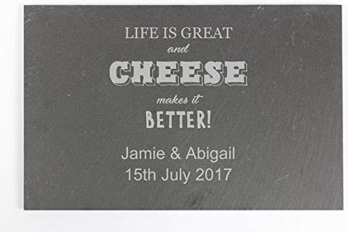 Personalised Cheese Makes Life Better Slate Cheeseboard |
