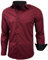 Baxboy Herren-Hemd Slim-Fit Bügelleicht Für Anzug, Business, Hochzeit, Freizeit - Langarm Hemden für Männer Langarmhemd R-44, Farbe:Bordo, Größe:XL
