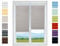 Plissee Rollo NACH MAß zum Anschrauben | TOP QUALITÄT Pearl Stoffkollektion | Halterungen zum Schrauben | Faltrollo Jalousie, Sichtschutz, Sonnenschutz Fenster (Grau, B: 91-100 cm, H: 131-150cm)