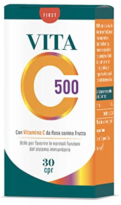 Erba Vita Integratore Alimentare Vita C-500, 30 Compresse