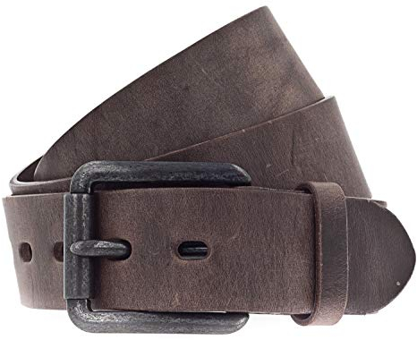 Vanzetti Gürtel, Unisex Ledergürtel, gewachst, 40 mm breit, braun, 115 cm