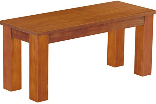 B.R.A.S.I.L.-Möbel Brasilmöbel Sitzbank 100 cm Rio Classico Kirschbaum Massivholz aus Pinie, Verschiedene Größen & Farben, ideal für Esszimmer & Küche