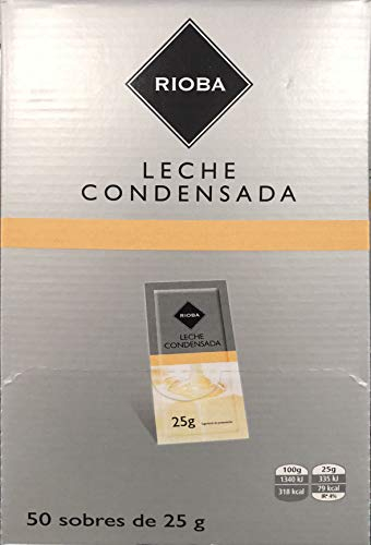 Leche Condensada Rioba Monodosis 50 Sobres de 25 Gr.