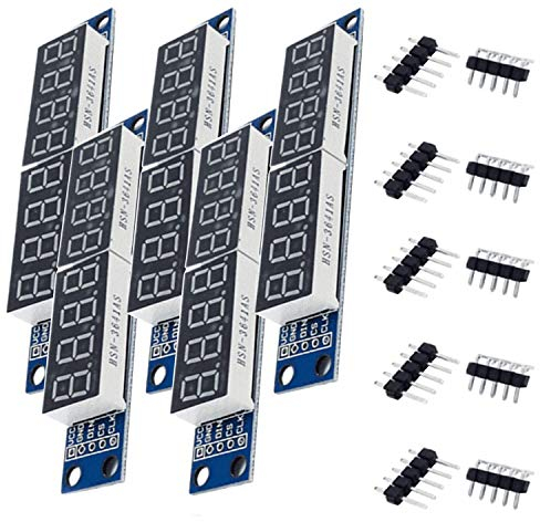 AZDelivery 5 x MAX7219 LED Modul TM1637 8 Bit 7-Segmentanzeige LED Display kompatibel mit Arduino und Raspberry Pi inklusive E-Book!
