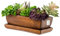 Keramik Blumentopf Blumenschale Kakteenschale Untersetzer Wasserloch Kakteen Bonsai Sukkulenten (rechteckig, dunkel braun)