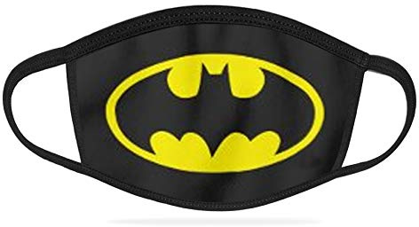 Gesichtsmaske für Kinder, Jungen, Mädchen, waschbar, atmungsaktiv, wiederverwendbar, Mundschutz, lustig bedruckbar (Batman)