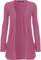 WearAll - Damen Strickjacke mit langen Ärmeln, mit Taschen, Gr. 34-54, Flieder, 50-52