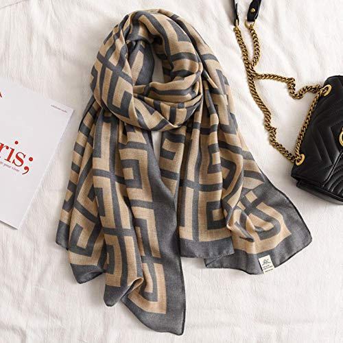 Luxus Damen Marke Baumwollschal Große Tücher Pashmina Hijab Foulard Echarpe Design Print Lady Beach Stola Kopftücher