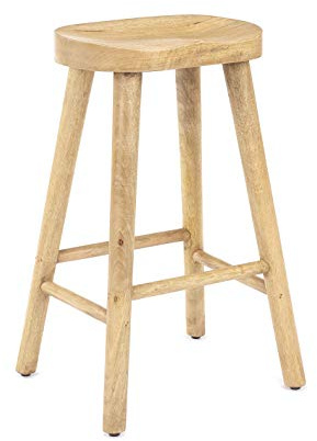 Elm home and garden 68cm Wooden Bar Stool Kitchen Pub Cafe Solid