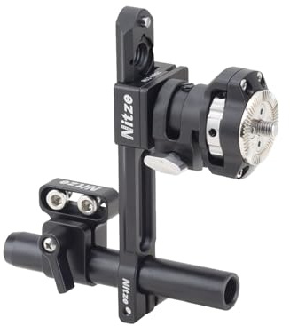 Nitze EVF Mount Kit with QR NATO Clamp to ARRI Rosette Holder, NATO Rail and 15mm Rod - EVF-K03