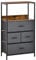 HOMCOM 4 Drawer Storage Chest Unit Home Cabinet w/Shelves Home Living Room Bedroom Entryway Living Furniture, Black