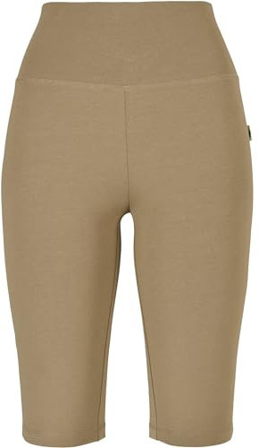 Urban Classics Damen Radlerhose Ladies Organic Stretch Jersey Cycle Shorts, Farbe Khaki, Größe M