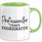 Trendation - Tasse für Chef Geschenk Professioneller Chaos Koordinator Chef Geschenkidee Lustige Kaffeetasse Vater Papa (Grün)