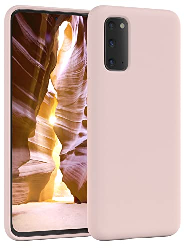 EAZY CASE Premium Silikon Handyhülle kompatibel mit Samsung Galaxy S20, Slimcover mit Kameraschutz und Innenfutter, Silikonhülle, Schutzhülle, Bumper, Handy Case, Hülle, Softcase, Alt Rosa