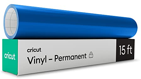 Cricut Permanent Vinyl | Medium Blue | 4.6m (15ft) | Self Adhesive Vinyl Roll | For use with all Cricut Cutting Machines