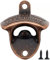 Abridor de botellas de pared Fuck it let's drink de 1 pieza: monte rápidamente el abridor de cerveza con los tornillos suministrados (BRONCE)