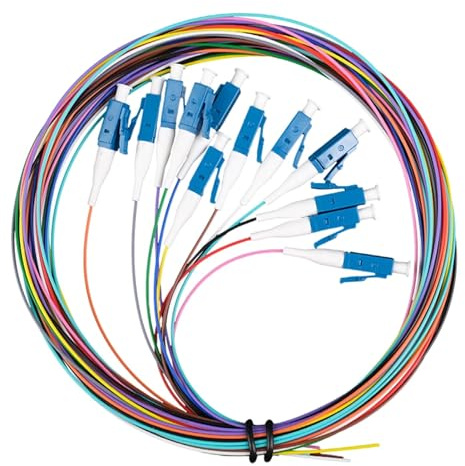 Nimomo Singlemode-Faser, 1,5 m, 12-Core LC/UPC, Glasfaserkabel, Pigtail