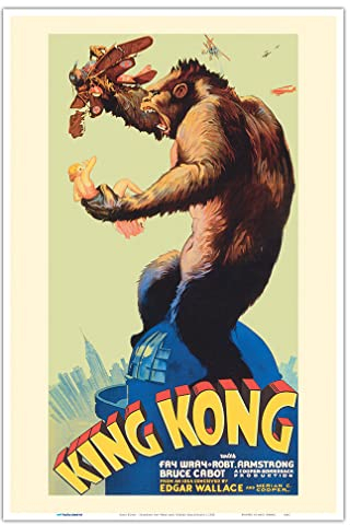 Filmposter King Kong von S. Barrett McCormick & Bob Sisk c.1933, Meister-Kunstdruck, 30,5 x 45,7 cm