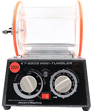Polisseuse à bijoux - 3 kg - Mini machine à polir à tambour rotatif - Temps de rotation bidirectionnel - Vitesse commutable - Pour pièces de monnaie, métal, rouille - Polissage de surface